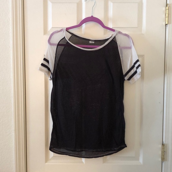 Gray + White Striped Tee - Picture 1 of 9